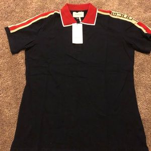 Blue Gucci Polo Shirt